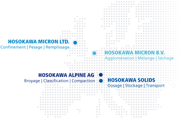 Usines europ&eacute;ennes du Hosokawa Micron Group