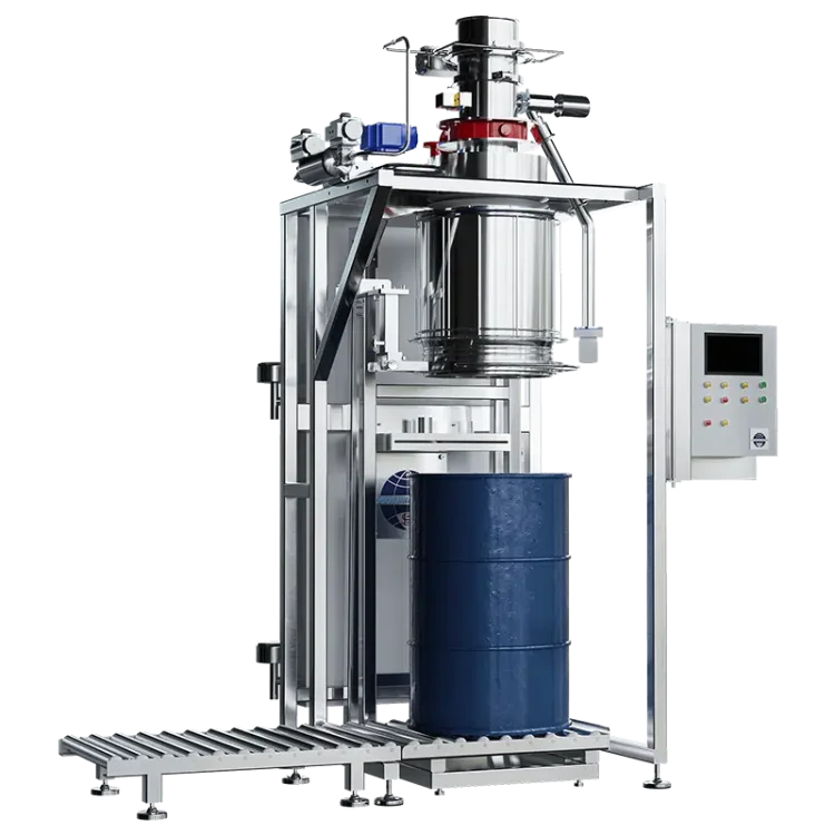 Systèmes de remplissage et de pesée pour terres rares