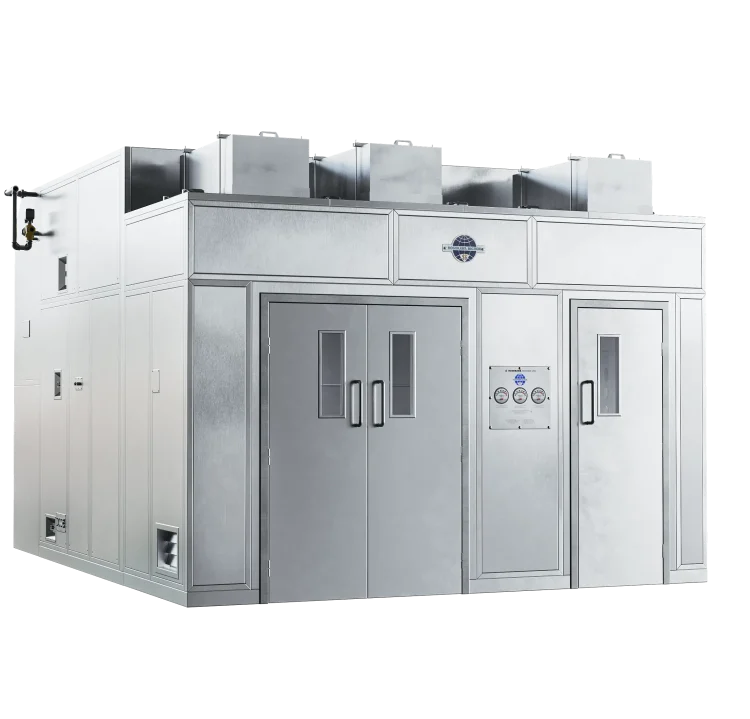 Cabine à flux contrôlé pour le confinement de matières radioactives